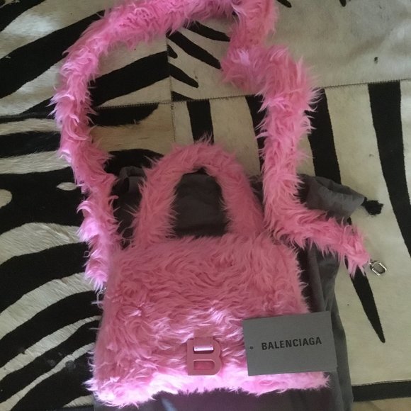 Balenciaga    fur hourglass  bag New - Picture 1 of 3